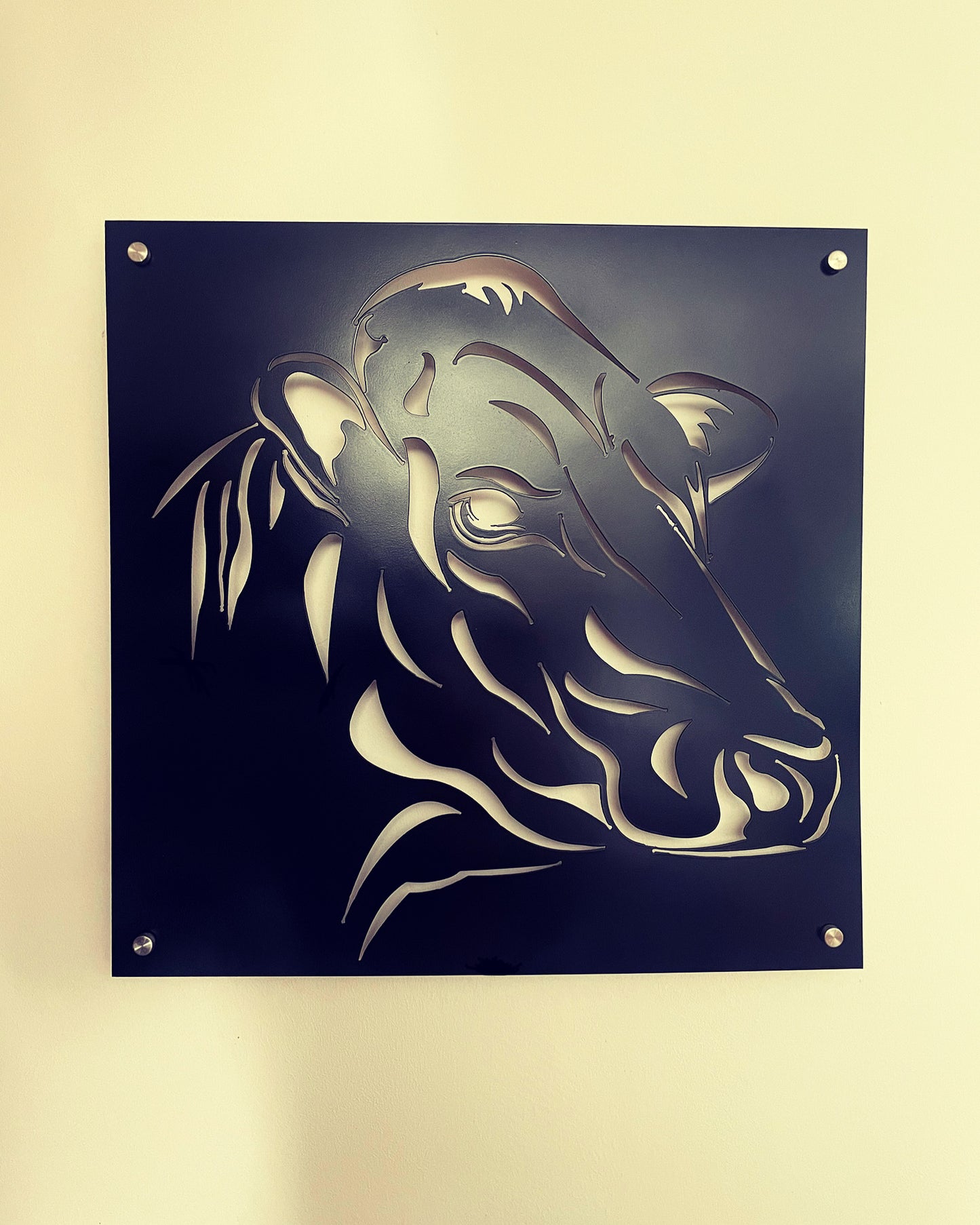 Plasma Cut Cow Wall Art